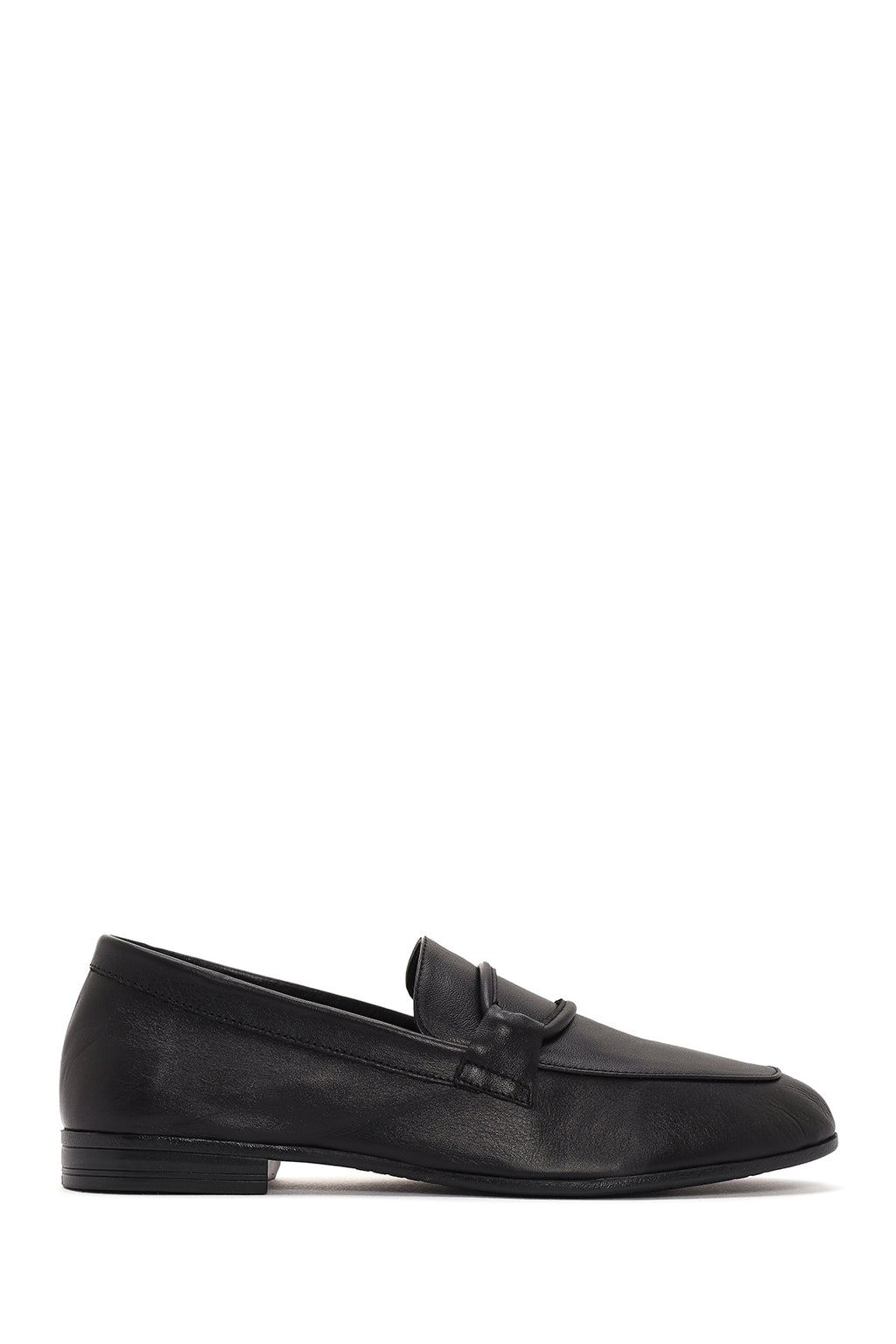 Kadın Siyah Deri Casual Loafer