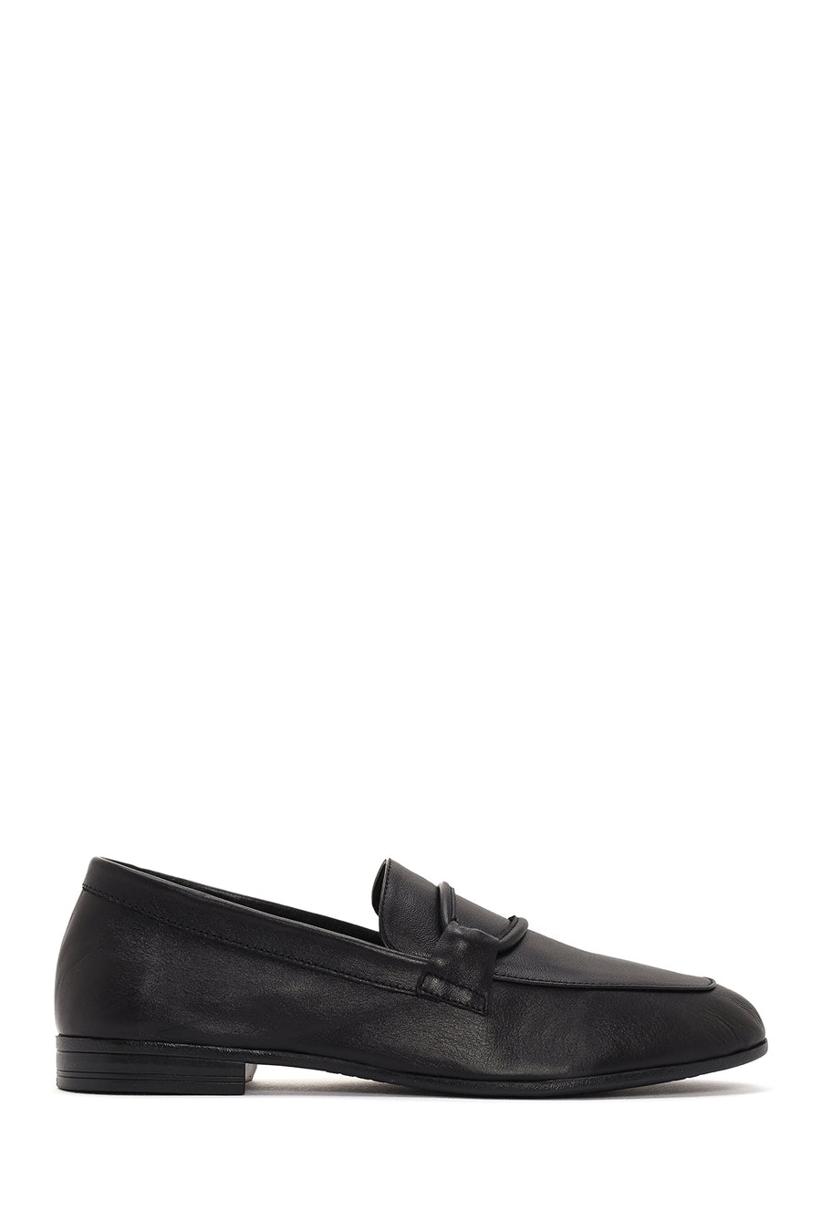 Kadın Siyah Deri Casual Loafer 24SFD351118 | Derimod