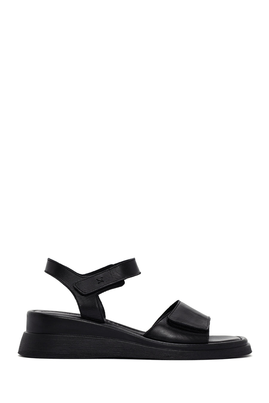 Women's Black Ankle Strap Leather Comfort Sandals 24SFD362718 | Derimod