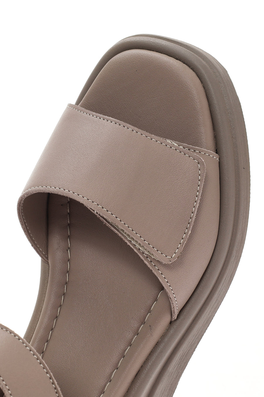 Women's Mink Ankle Strap Leather Comfort Sandals