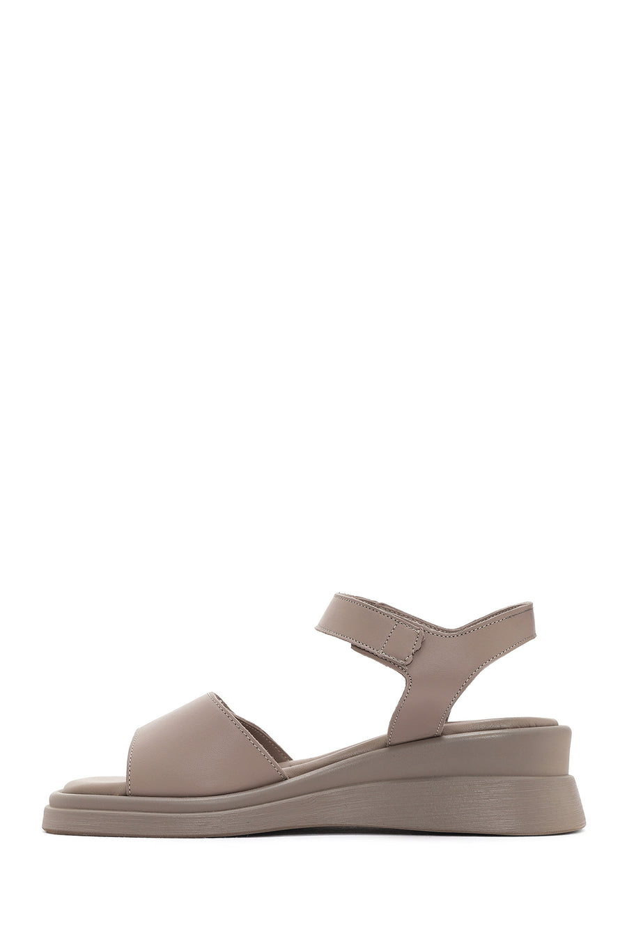 Women's Mink Ankle Strap Leather Comfort Sandals