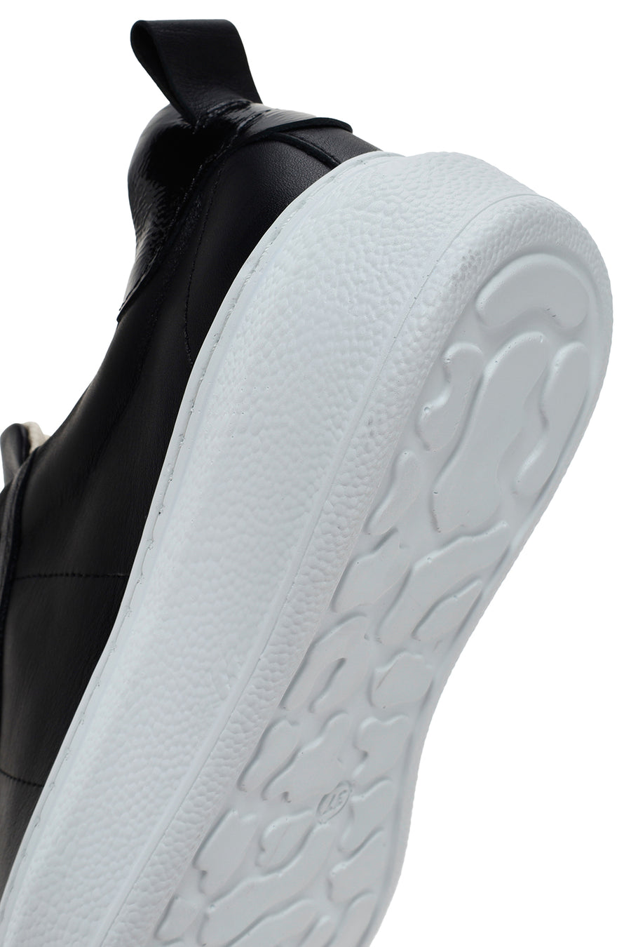 Kadın Siyah Bağcıklı Deri Sneaker