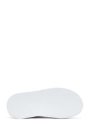 Kadın Beyaz Kalın Tabanlı Yandan Fermuarlı Deri Sneaker | Derimod