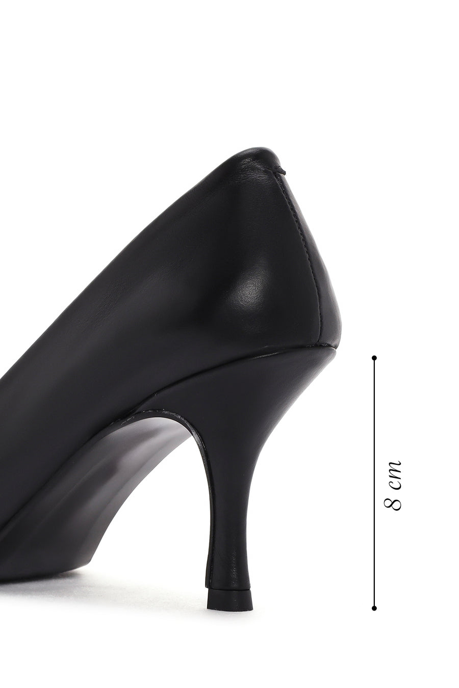 Kadın Siyah İnce Topuklu Deri Stiletto