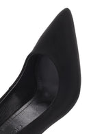 Women's Black High Heel Suede Leather Stiletto | Derimod