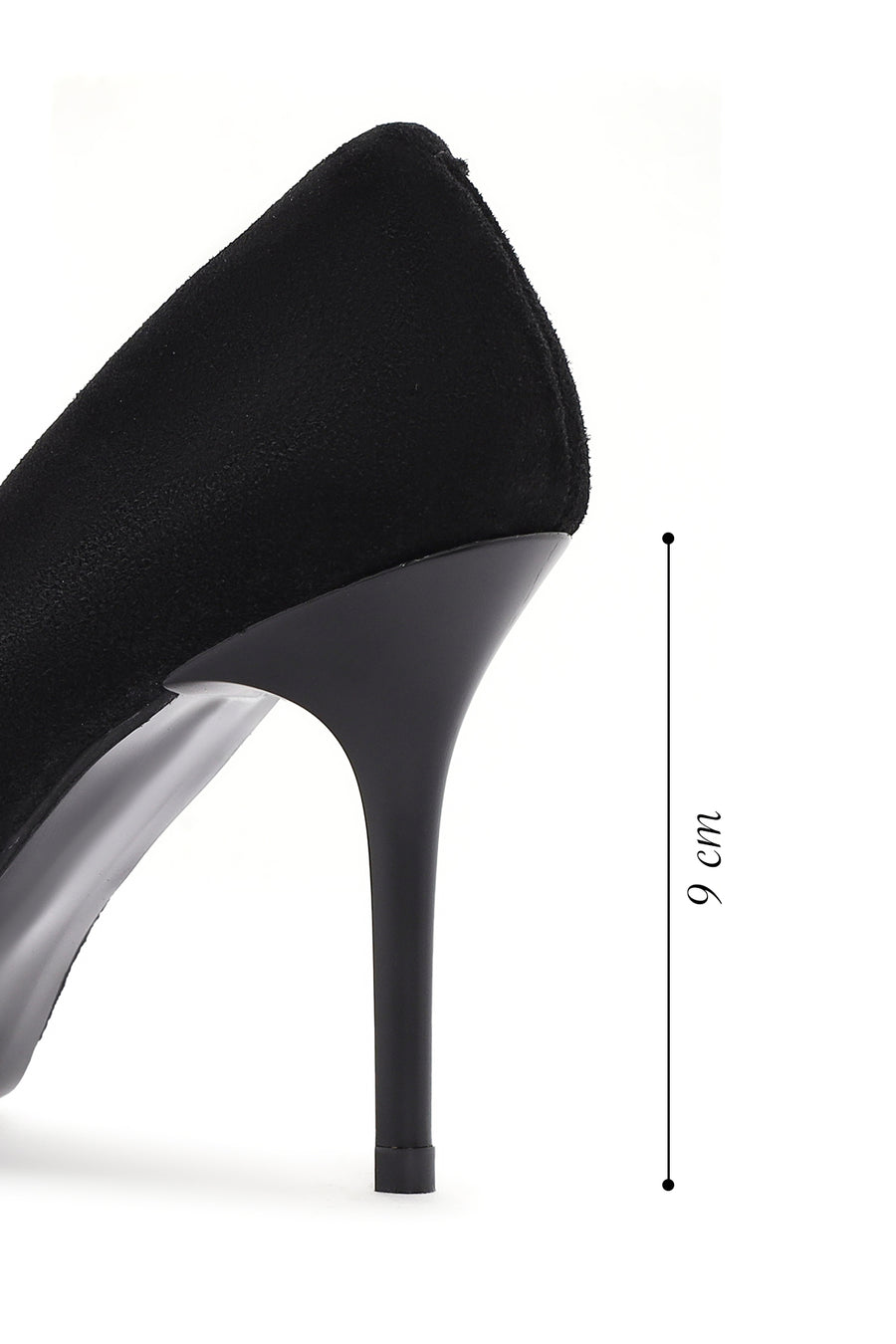 Kadın Siyah Yüksek Topuklu Süet Deri Stiletto