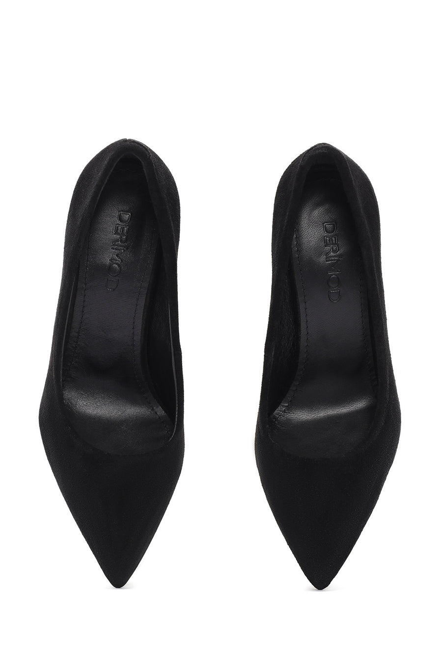 Kadın Siyah Yüksek Topuklu Süet Deri Stiletto