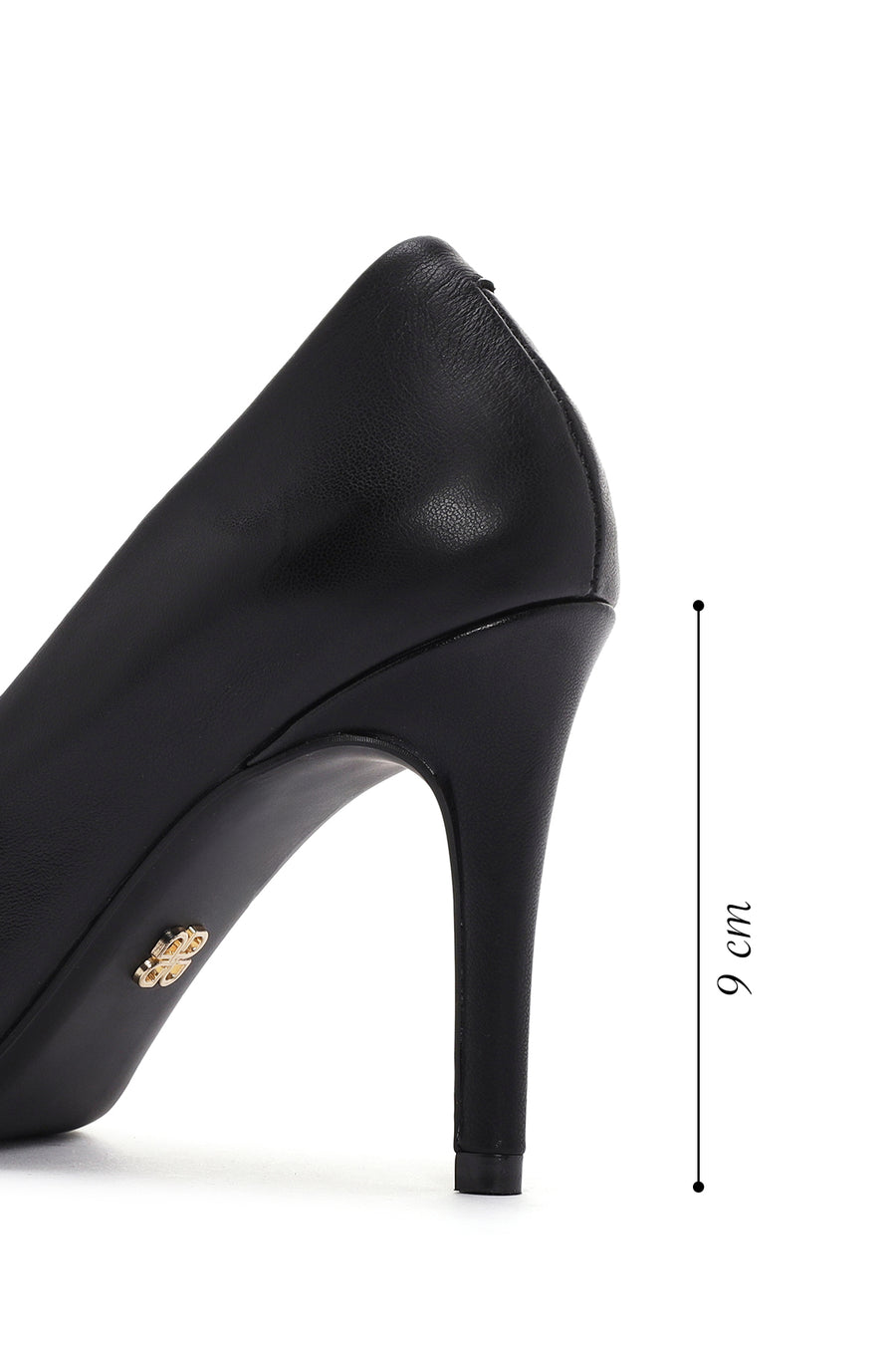 Kadın Siyah İnce Topuklu Deri Stiletto