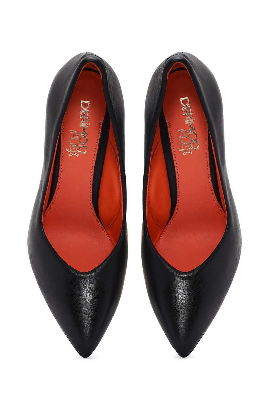Kadın Siyah İnce Topuklu Deri Stiletto