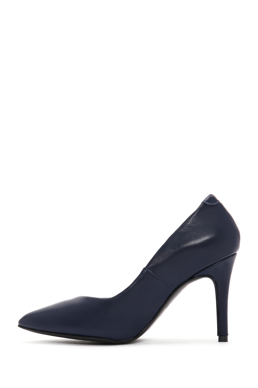 Kadın Lacivert İnce Topuklu Deri Stiletto