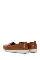 Women's Tan Leather Comfort Loafer | Derimod