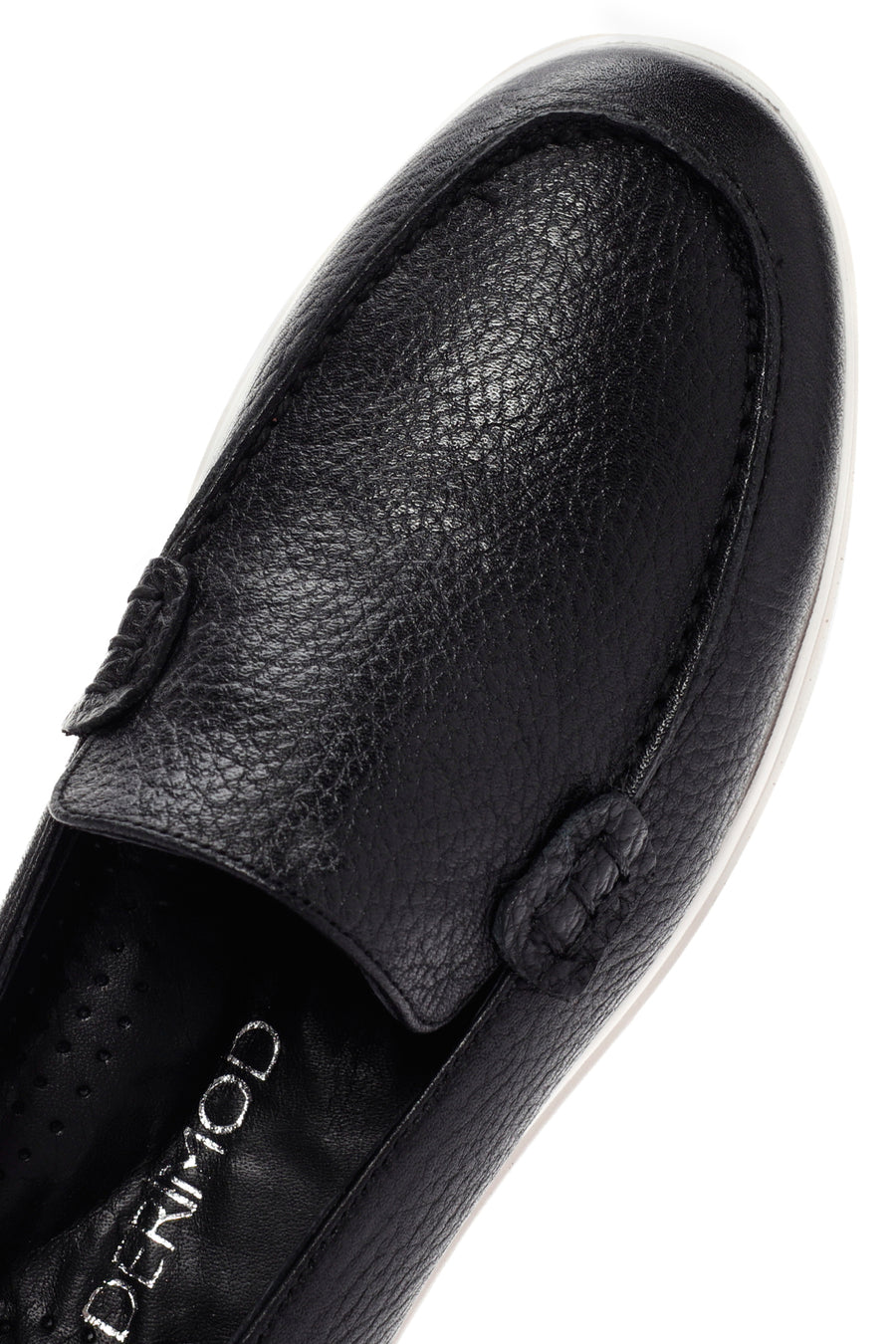 Women's Black Leather Comfort Loafer