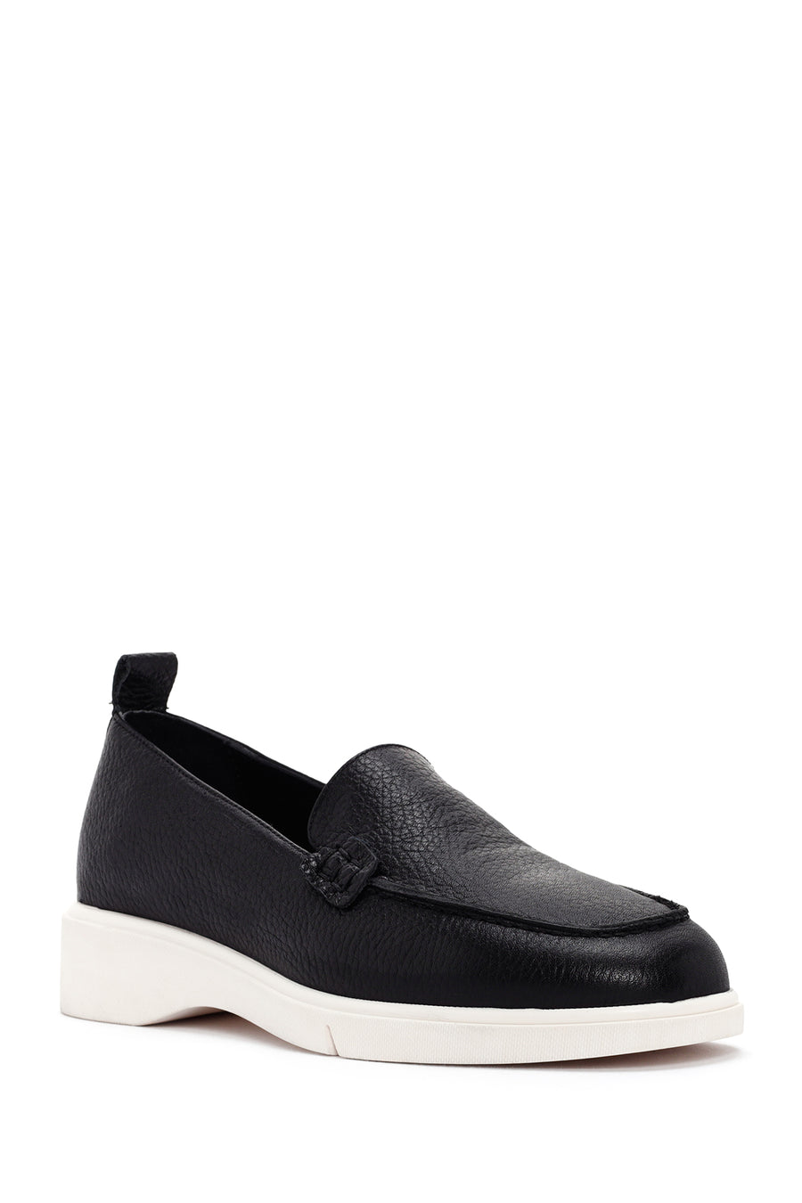 Women's Black Leather Comfort Loafer