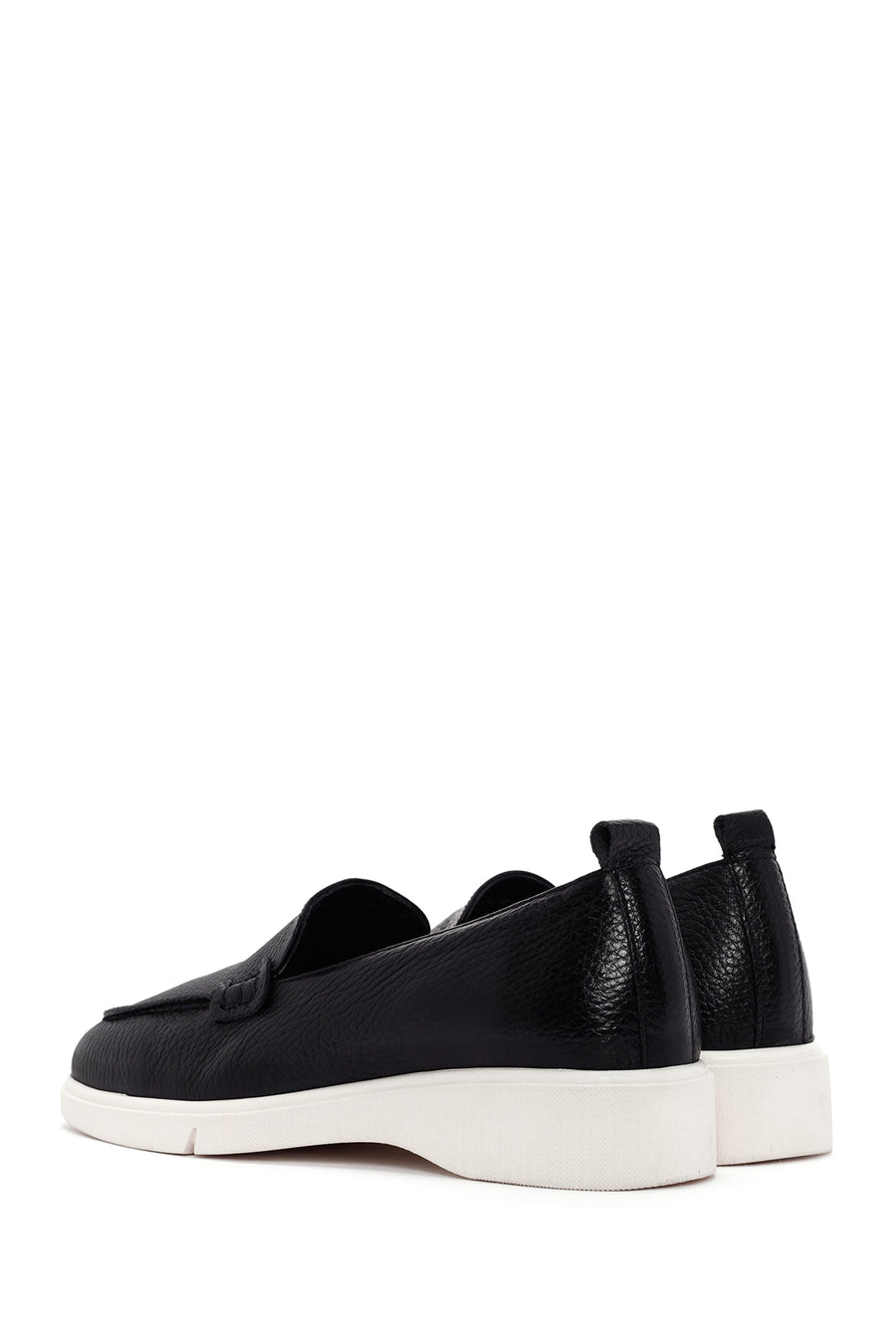 Women's Black Leather Comfort Loafer