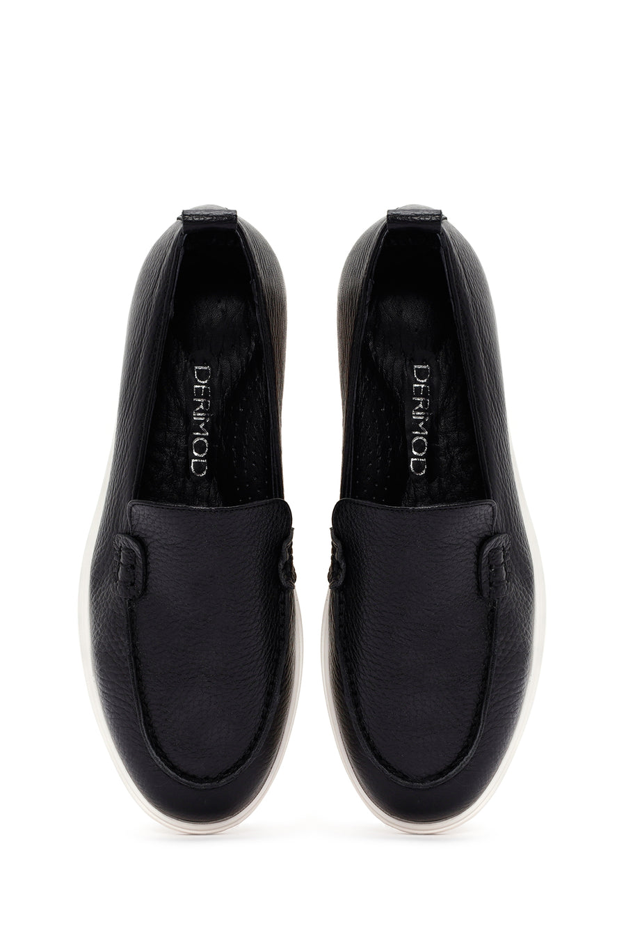 Women's Black Leather Comfort Loafer
