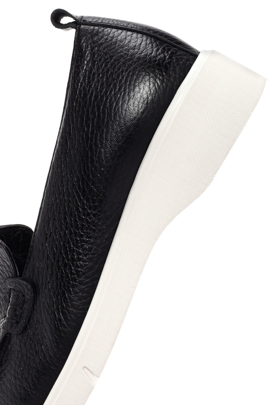 Women's Black Leather Comfort Loafer