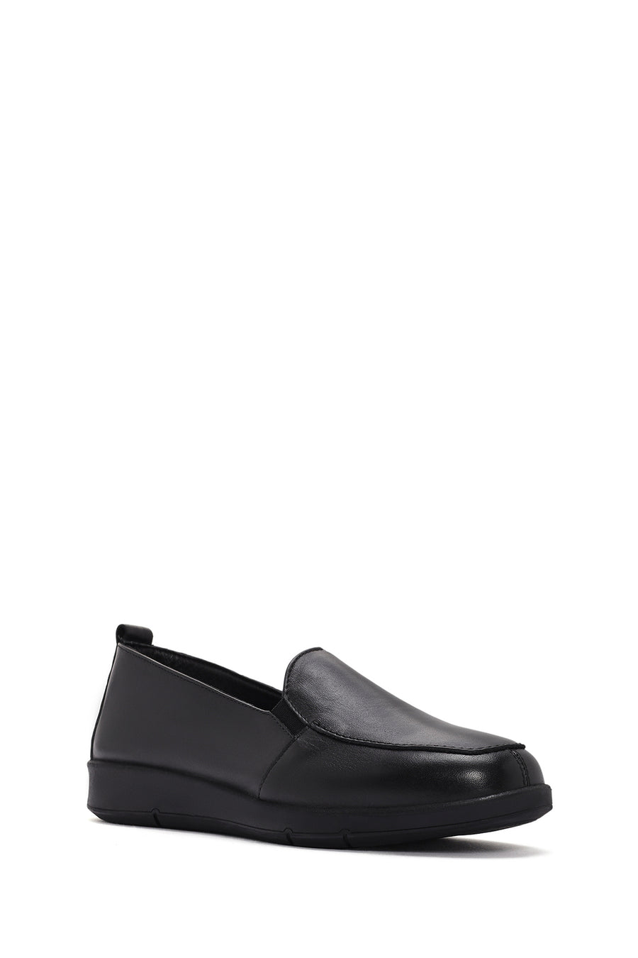 Kadın Siyah Deri Comfort Loafer