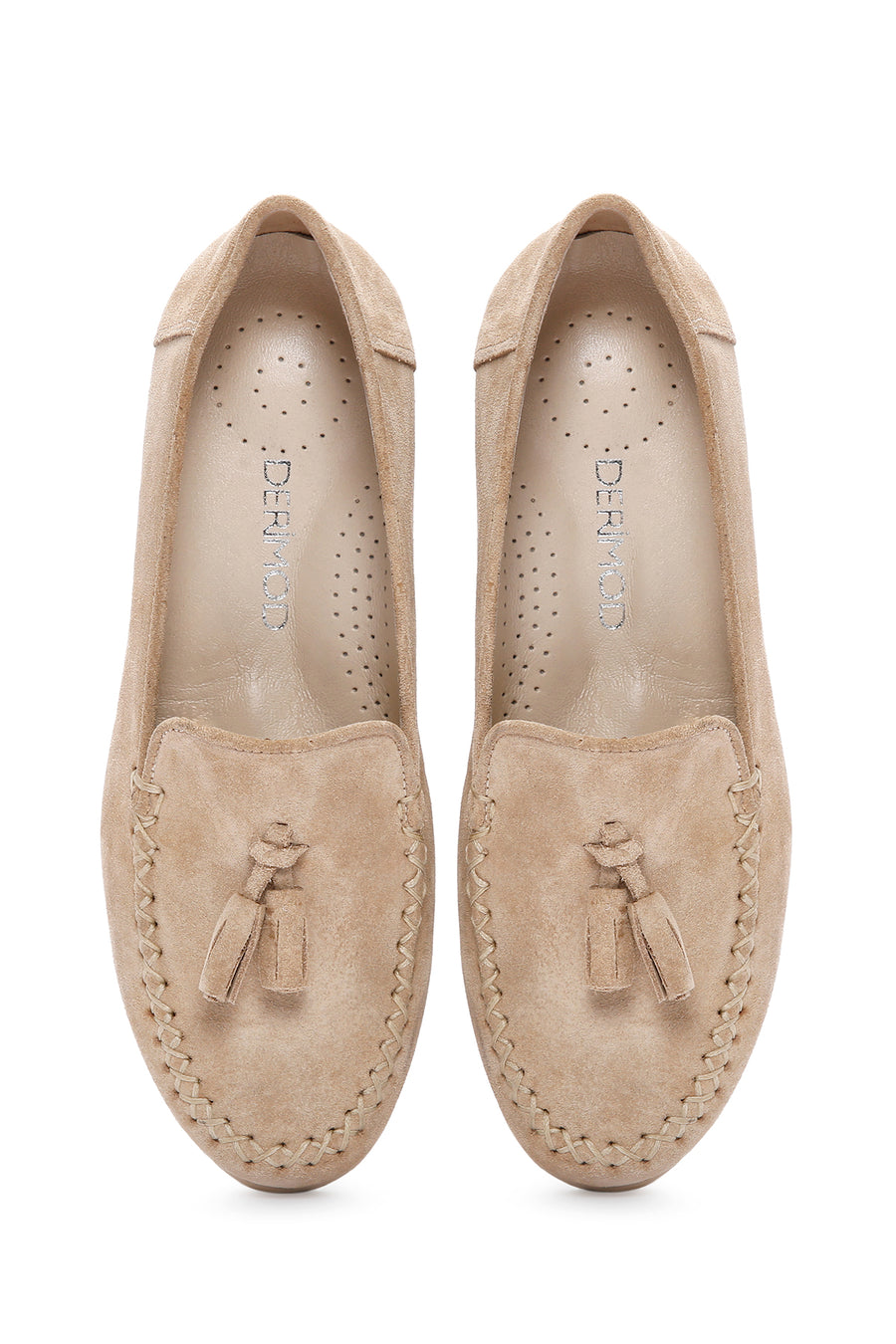 Kadın Bej Deri Comfort Loafer