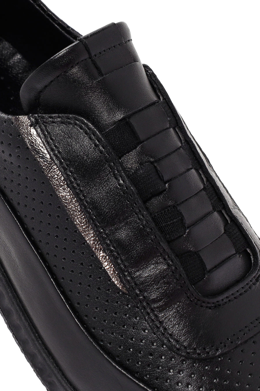 Women's Black Lace-Up Leather Comfort Shoes