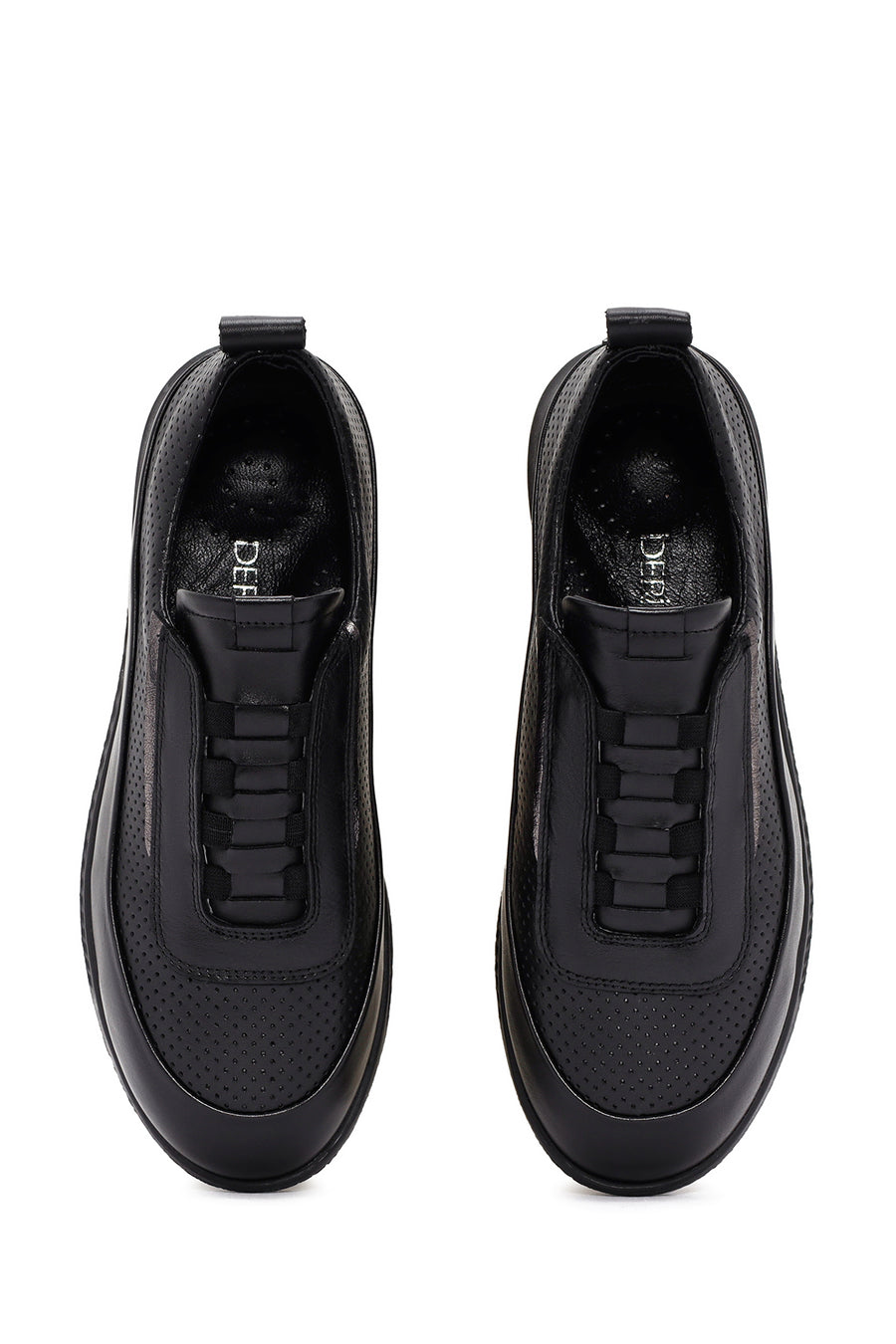Women's Black Lace-Up Leather Comfort Shoes