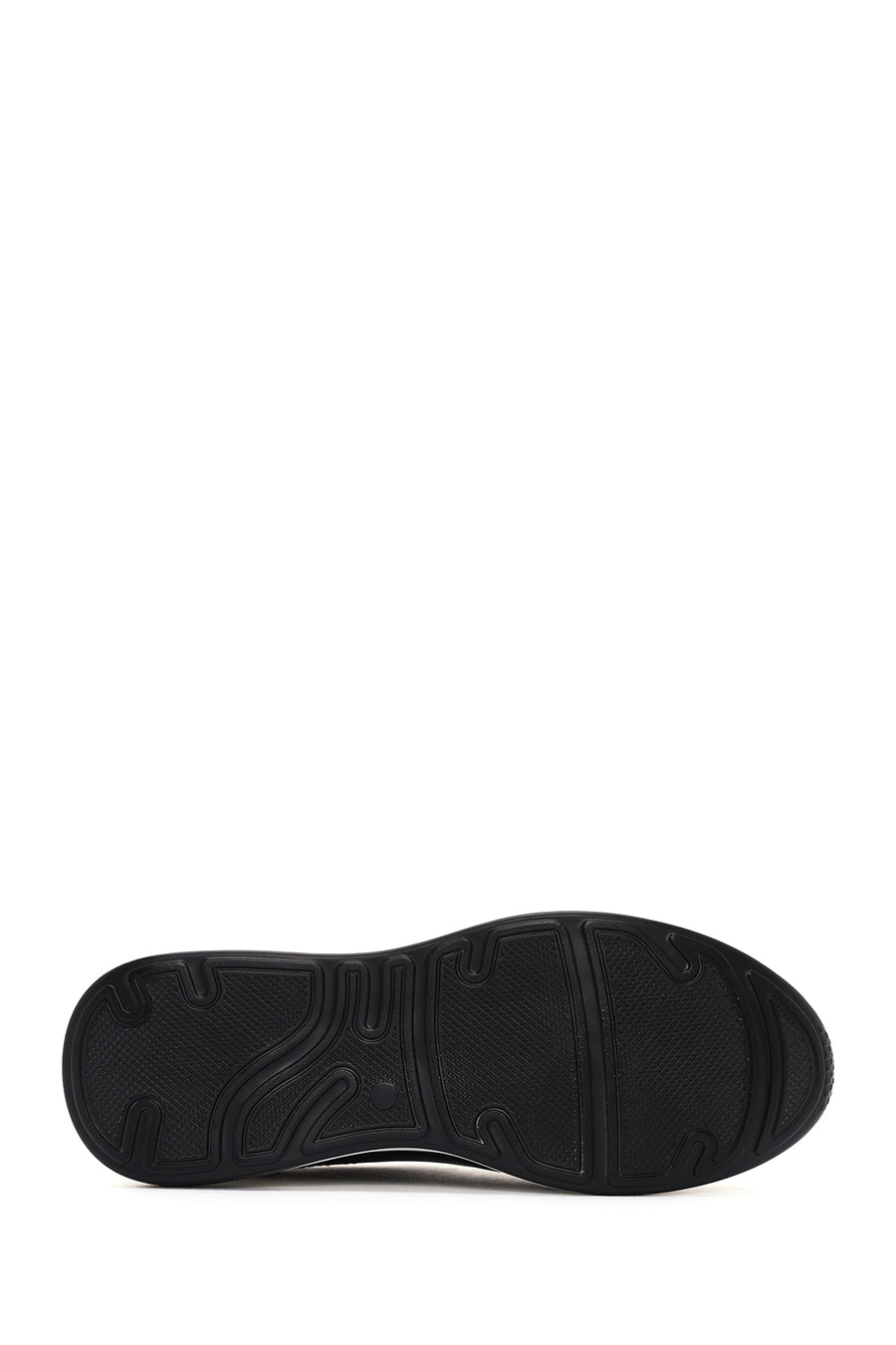 Kadın Siyah Kalın Tabanlı Deri Sneaker
