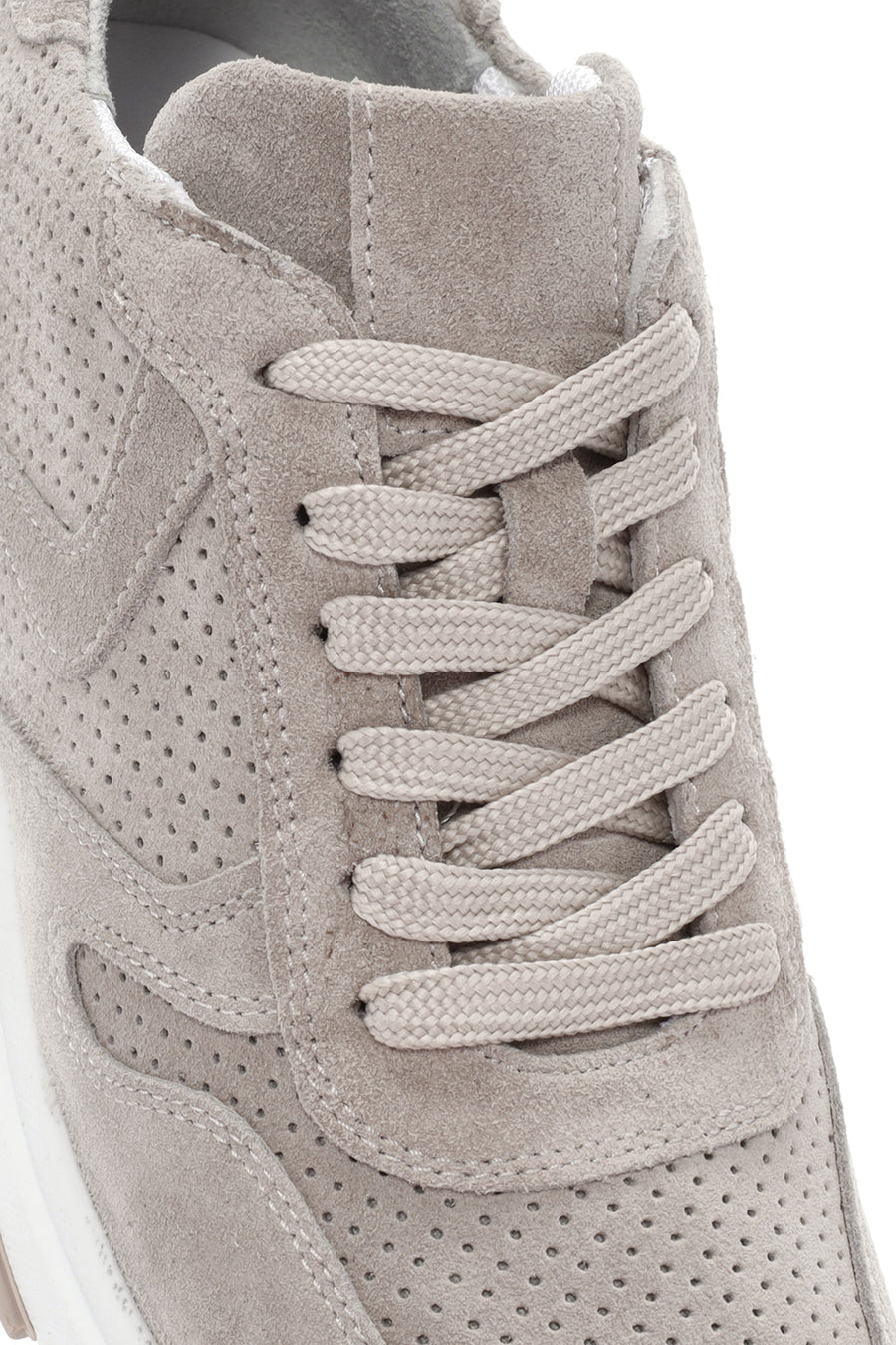 Kadın Bej Bağcıklı Süet Deri Sneaker