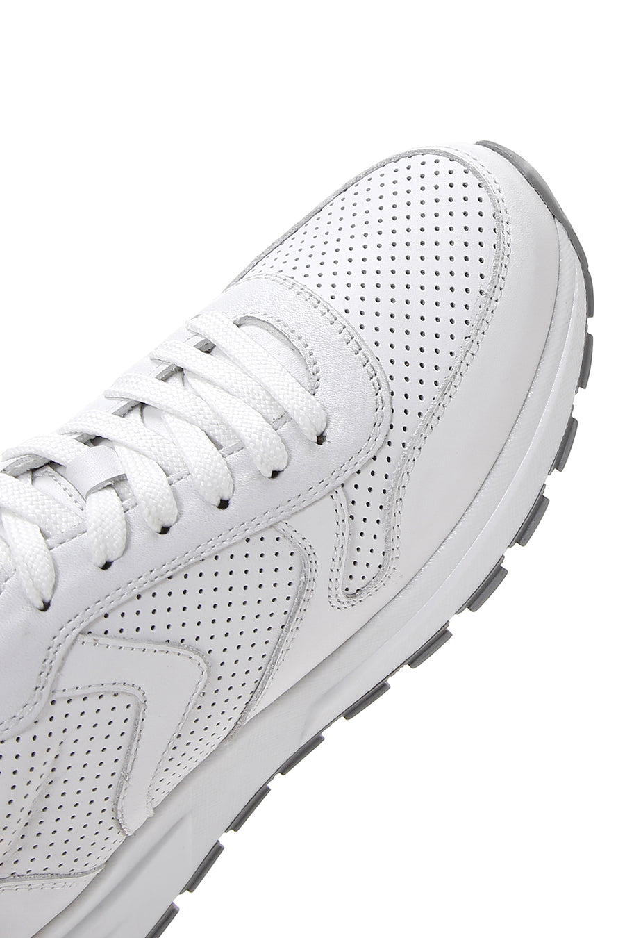 Kadın Beyaz Bağcıklı Deri Sneaker