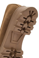 Women's Tan Suede Leather Masculine Loafer | Derimod
