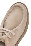 Kadın Bej Süet Deri Maskülen Ayakkabı | Derimod