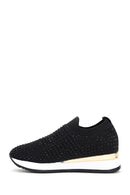 Derimod Zero Women's Black Thick Soled Stone Sneaker | Derimod