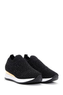 Derimod Zero Women's Black Thick Soled Stone Sneaker | Derimod