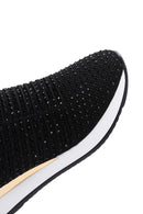 Derimod Zero Women's Black Thick Soled Stone Sneaker | Derimod