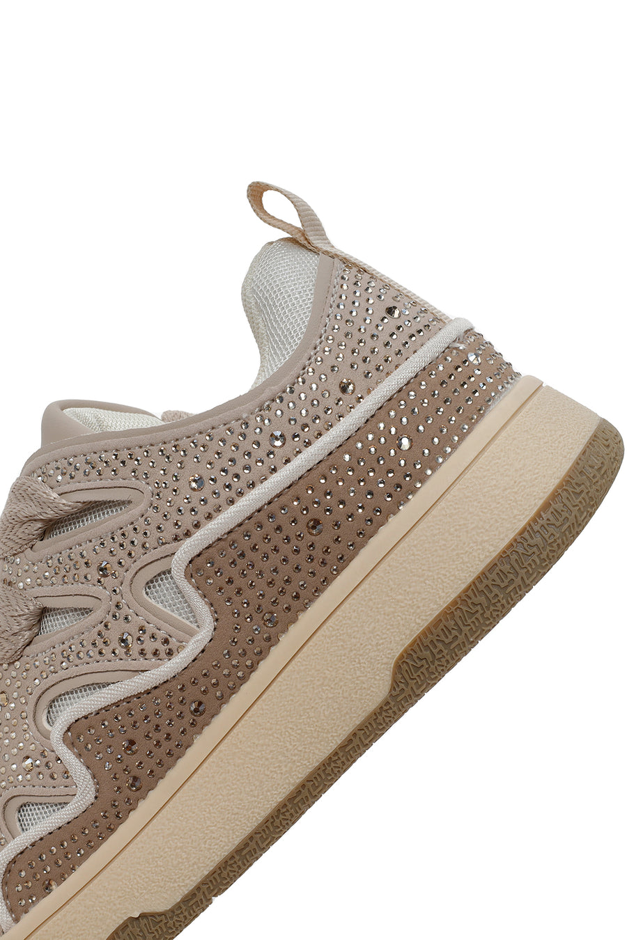 Kadın Bej Taşlı Sneaker