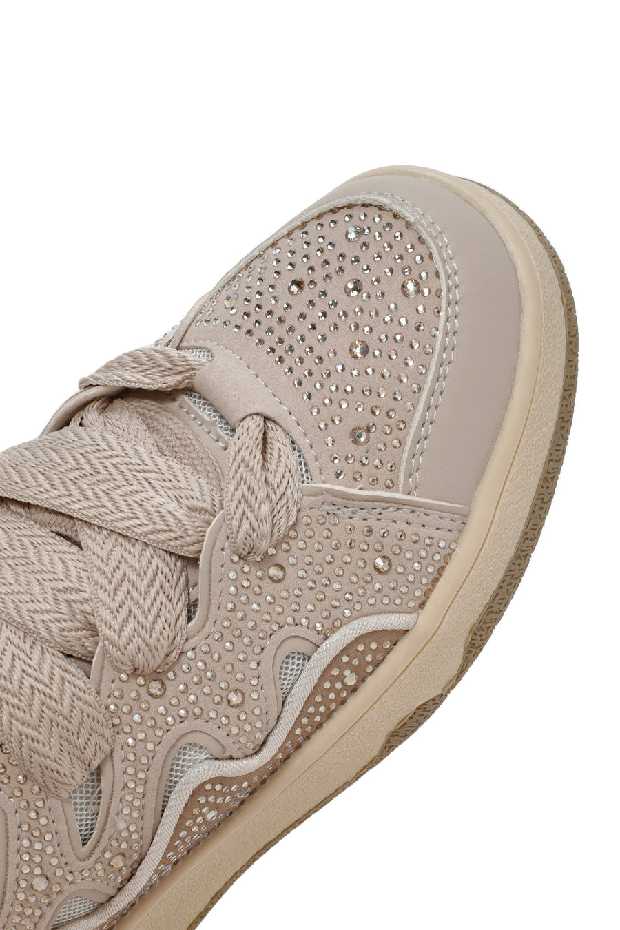 Kadın Bej Taşlı Sneaker