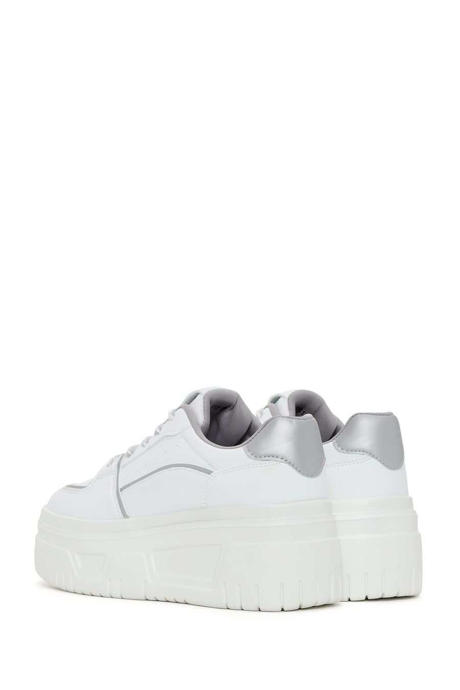 Kadın Beyaz Kalın Tabanlı Sneaker