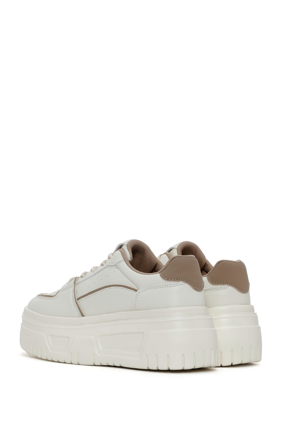 Kadın Bej Kalın Tabanlı Sneaker