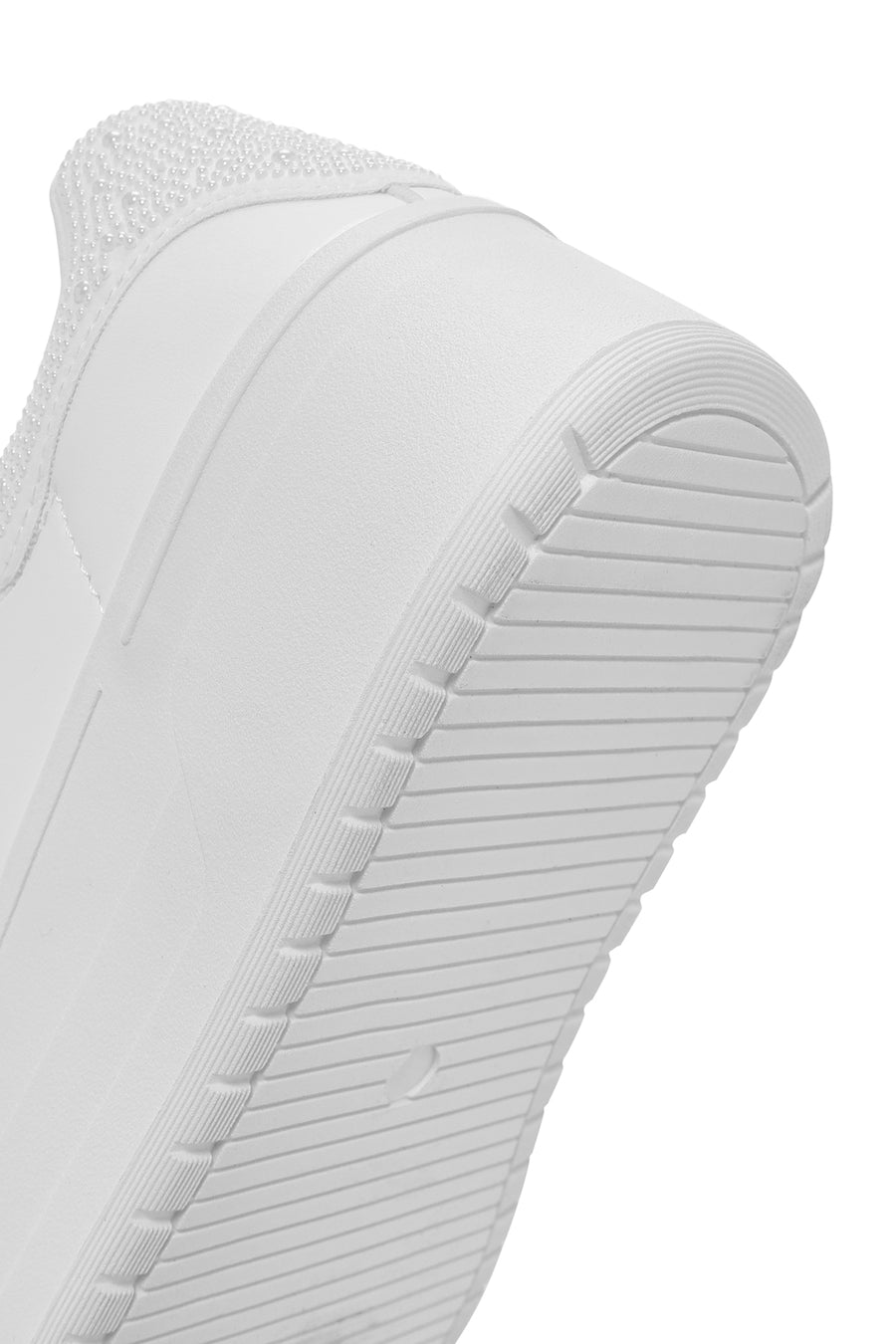 Women's White Thick Soled Sneaker