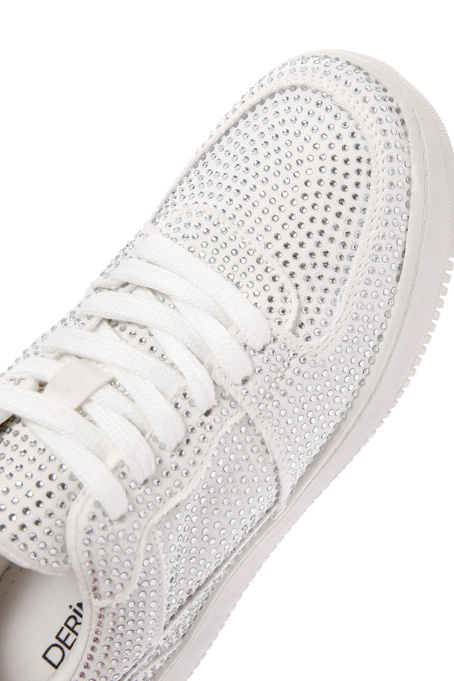 Kadın Beyaz Kalın Tabanlı Taşlı Sneaker