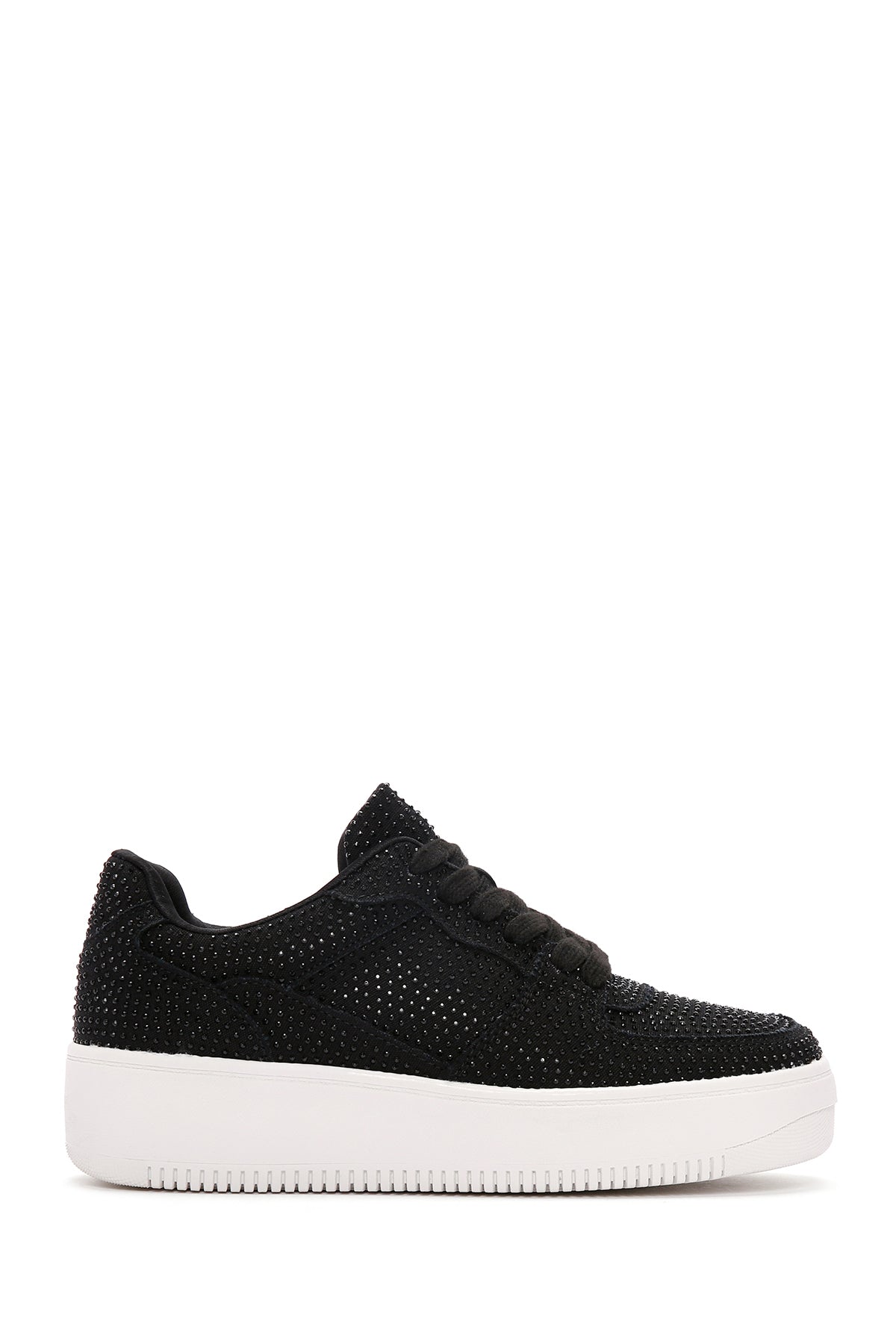 Women's Black Thick Soled Stone Sneaker 24SFD432314 | Derimod