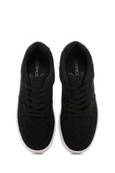 Women's Black Thick Soled Stone Sneaker | Derimod