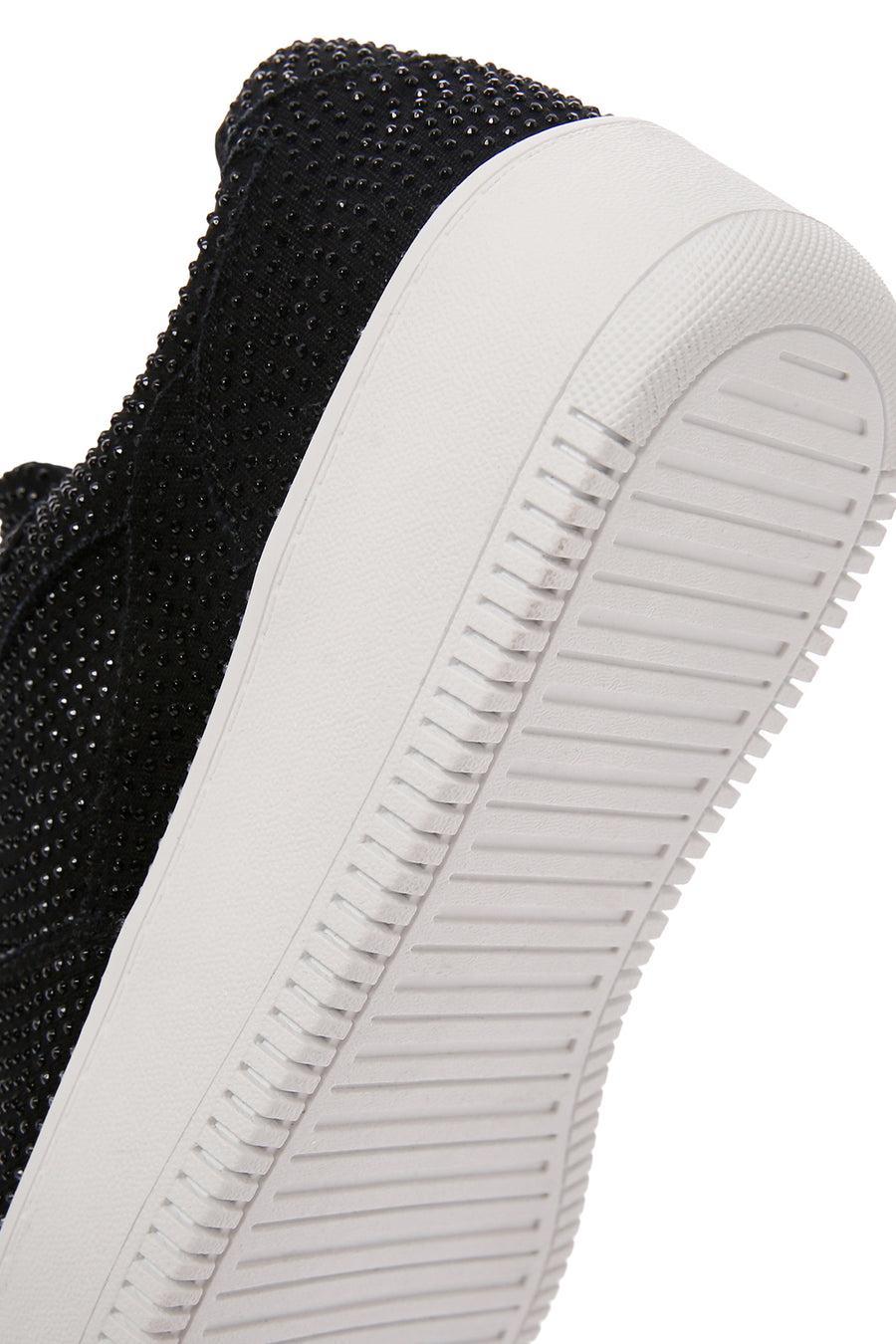 Women's Black Thick Soled Stone Sneaker