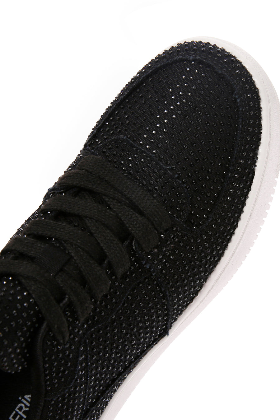 Women's Black Thick Soled Stone Sneaker