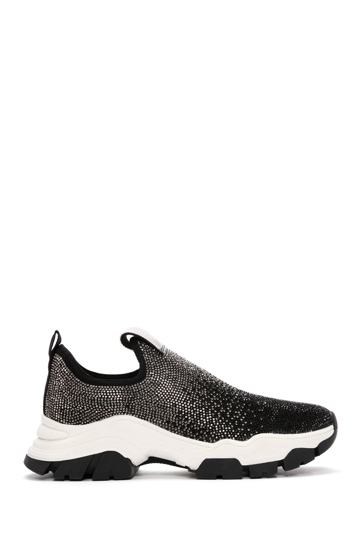 Derimod Zero Kadın Siyah Kalın Tabanlı Taşlı Sneaker 24SFD43256F | Derimod