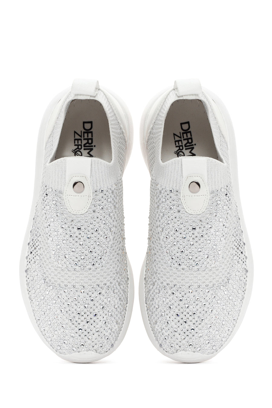 Derimod Zero Women's White Thick Soled Fabric Sneaker