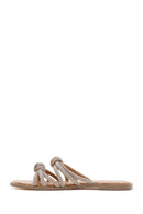 Women's Beige Stone Slippers | Derimod