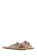 Women's Beige Stone Slippers | Derimod