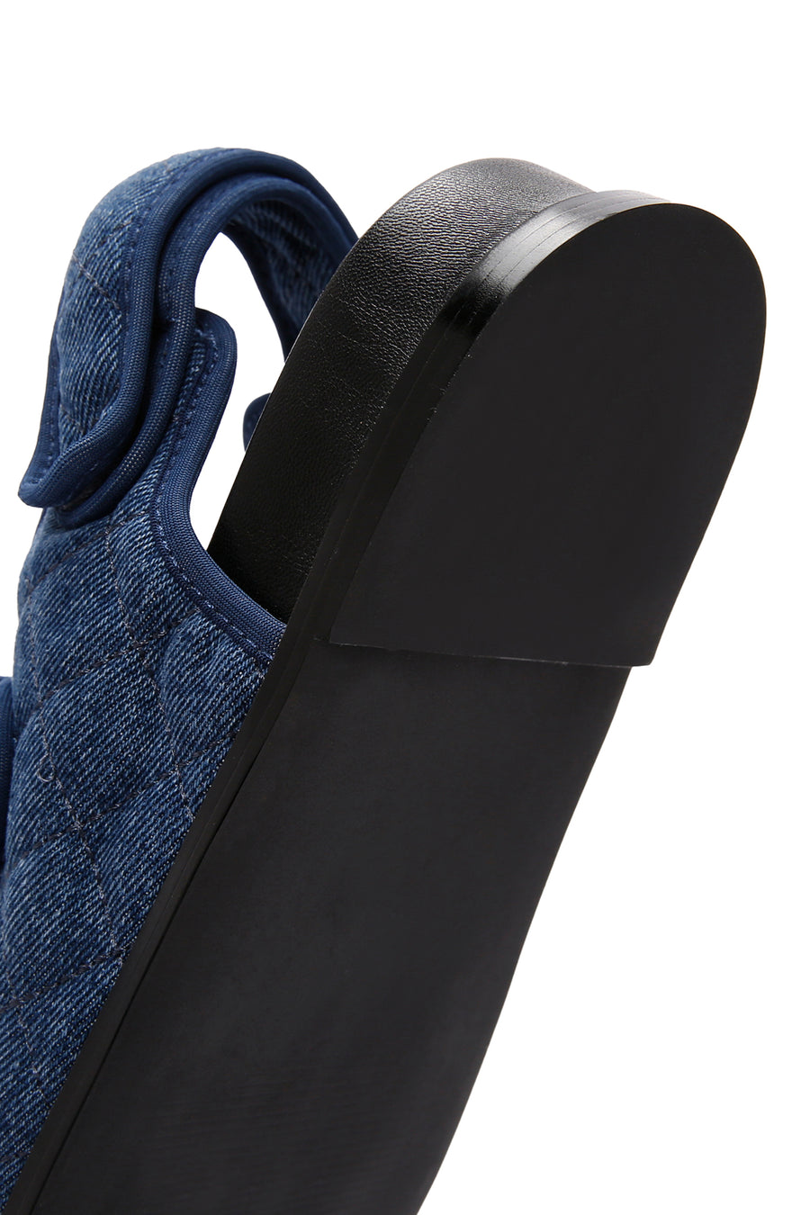 Women's Blue Ankle Strap Jean Fabric Sandals