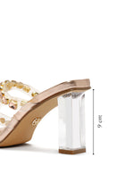 Kadın Pembe Şeffaf Kalın Topuklu Terlik | Derimod