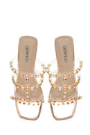 Kadın Pembe Şeffaf Kalın Topuklu Terlik | Derimod