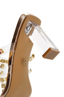 Kadın Pembe Şeffaf Kalın Topuklu Terlik | Derimod